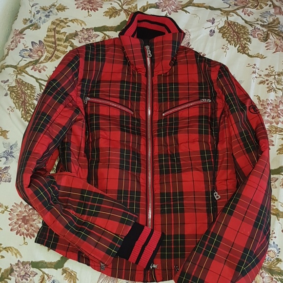plaid ski jacket